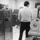Computers and magnetic tape storage at the U.S. Department of Justice circa 1973.
